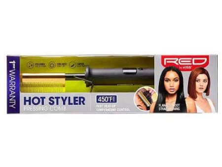 Red by Kiss Hot Styler Pressing Comb HC0150 For Cheap