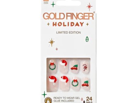 Gold Finger HD Holiday Design Nails Online