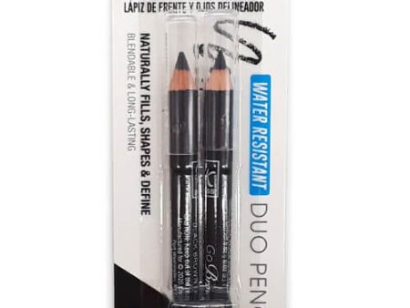 Ruby Kisses Go Brow Water Resistant Duo Pencil 2x Pack -RBDP on Sale