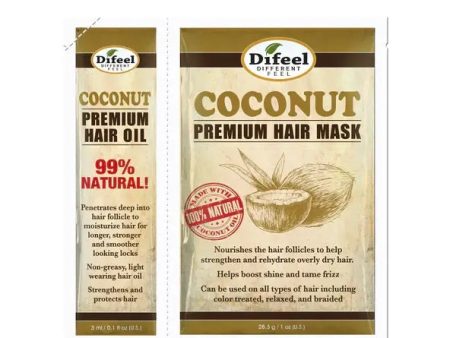 Difeel Natural Premium Hair Coconut Oil (3ml) & Mask (1oz) Online