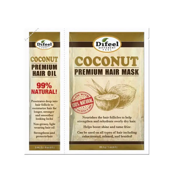 Difeel Natural Premium Hair Coconut Oil (3ml) & Mask (1oz) Online