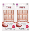 Kiss Salon Acrylic Natural Square Long Nails 28 CT - KSAN04 Fashion