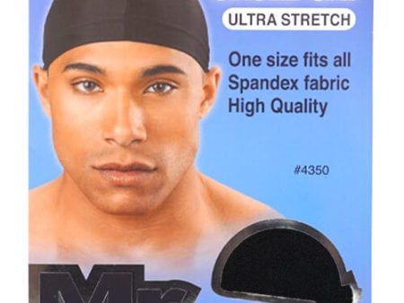 Annie Mr. Durag Ultra Stretch Spandex Skull Cap Black #4350 Online Sale