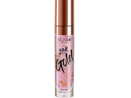 Nicka K New York LGGD02 24K Gold Lip Gloss – Rose Gold Color 0.23 oz Supply