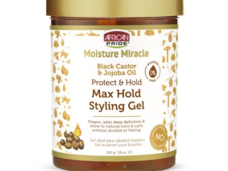 African Pride Moisture Miracle Black Castor JoJoba Oil Gel 18 oz Sale