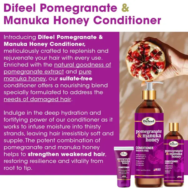 Difeel Pomegranate Manuka Honey Conditioner 12 oz Online now