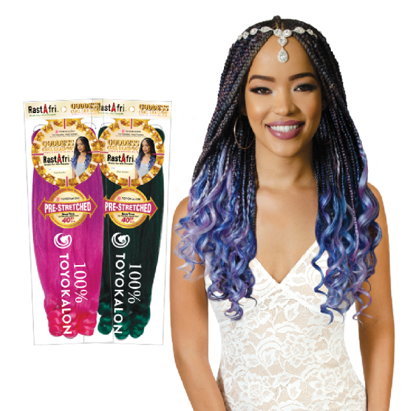 RastAfri Goddess Curl 40  Pre-Stretched Braiding Hair Extensions Sale