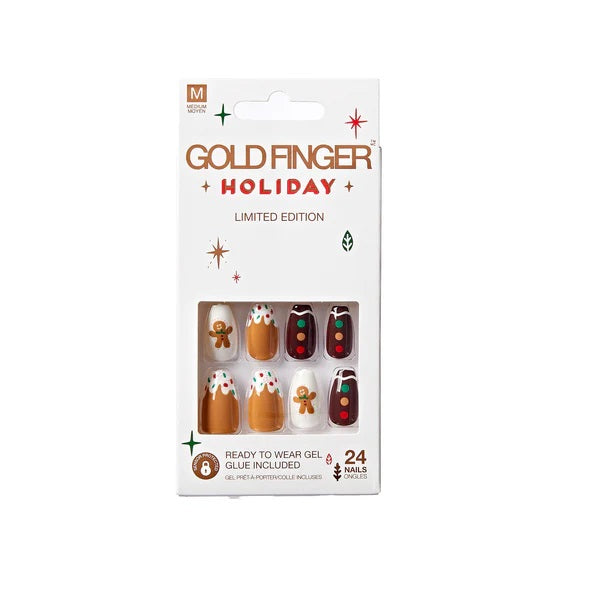 Gold Finger HD Holiday Design Nails Online