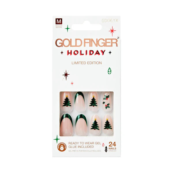 Gold Finger HD Holiday Design Nails Online