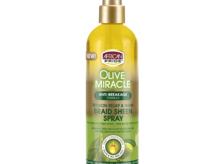 African Pride Olive Miracle Braid Sheen Spray Regular 12 oz For Cheap