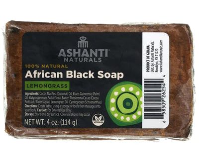 Ashanti Naturals African Black Soap Lemongrass 4 oz For Discount