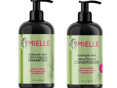 Mielle Rosemary Mint - Shampoo & Conditioner Bundle Set 12 fl oz each Cheap