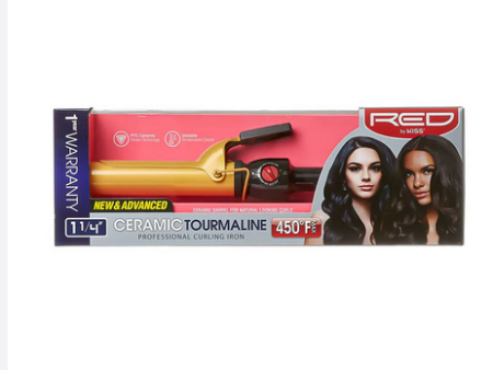 Red by Kiss Ceramic 1 1 4  Curling Iron Hot on Sale