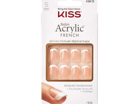 Kiss Salon Acrylic French Nails Bonjour KSA15 on Sale