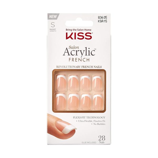 Kiss Salon Acrylic French Nails Bonjour KSA15 on Sale