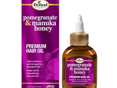 Difeel Pomegranate Manuka Honey Hair Oil 2.5oz 75ml Supply