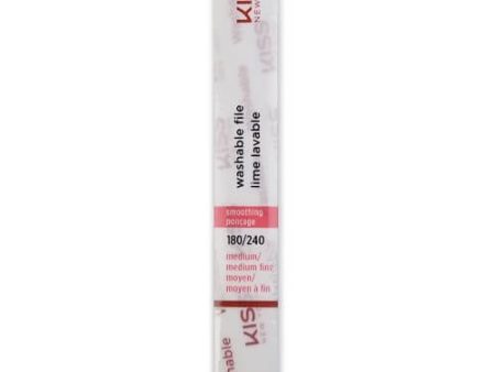 Kiss New York Washable Nail File 180 240 Medium Medium Fine - F206N Supply