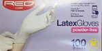 Red Powder-Free Latex Gloves Medium 100ct GLPF06 Fashion