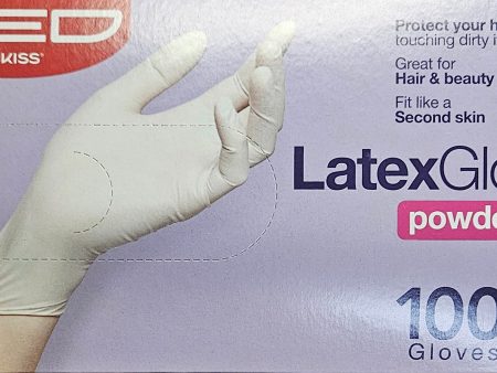 Red Powder-Free Latex Gloves Medium 100ct GLPF06 Fashion