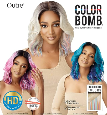 Color Bomb Lace Front Wig Marina 14  For Discount