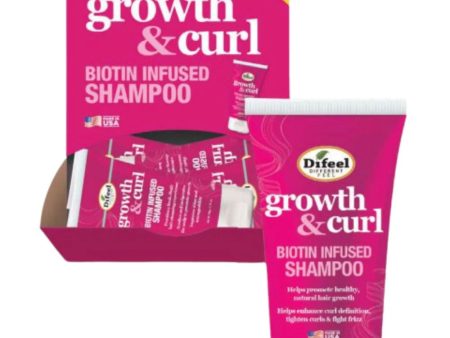 Difeel Growth & Curl Biotin Infused Shampoo 2.5 oz For Sale