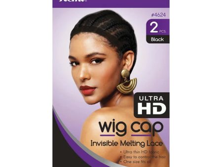 Ms. Remi HD Invisible Melting Wig Cap 2pc, Black #4624 Cheap