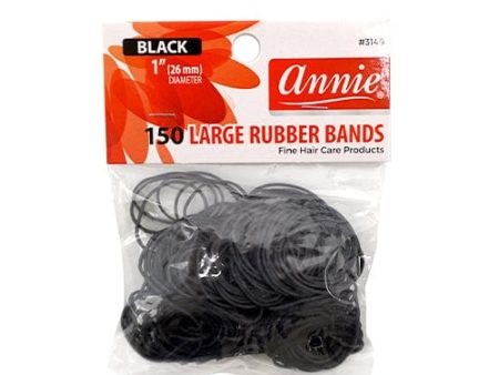 Annie #3149 Large Rubber Bands Black 1  150 ct Online Sale