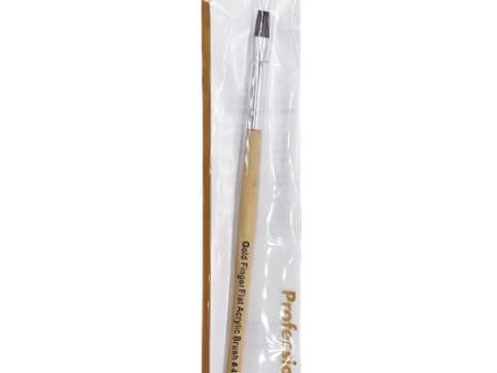 Goldfinger Flat Acrylic Nail Brush #4 GABR200 Online