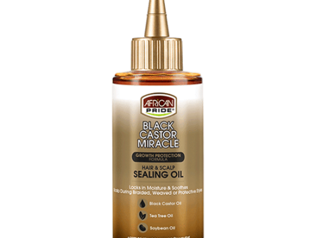 African Pride Black Castor Miracle Hair & Scalp Sealing Oil 6 oz Discount