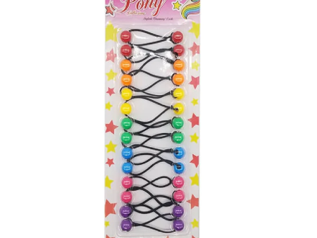 Beauty Town Kids Ponytail Holders With Beads - Assorted Colors Sale