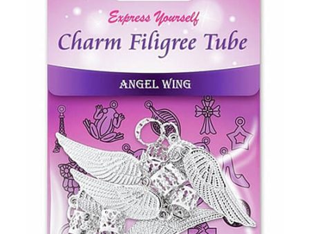 Beauty Town Silver Charm Filigree Tube Supply