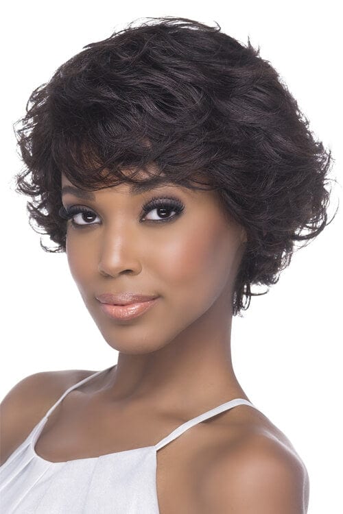 Vivica A Fox Lisha 100% Brazilian Remi Human Hair Short Pin Curl Wig on Sale