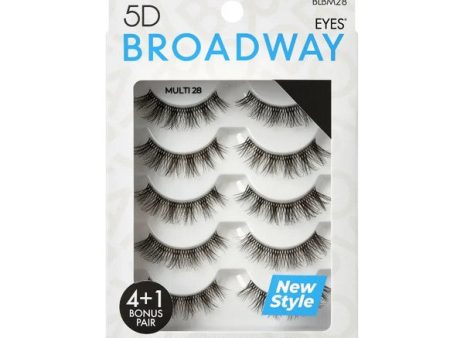 Broadway Eyes 5D Strip Lashes 5 Pair Multipack Fashion