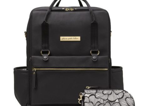 Petunia Pickle Bottom Balance Backpack: Black Leatherette Online Sale