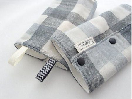 Jinglebib Drool Pad - Grey Plaids Online Hot Sale